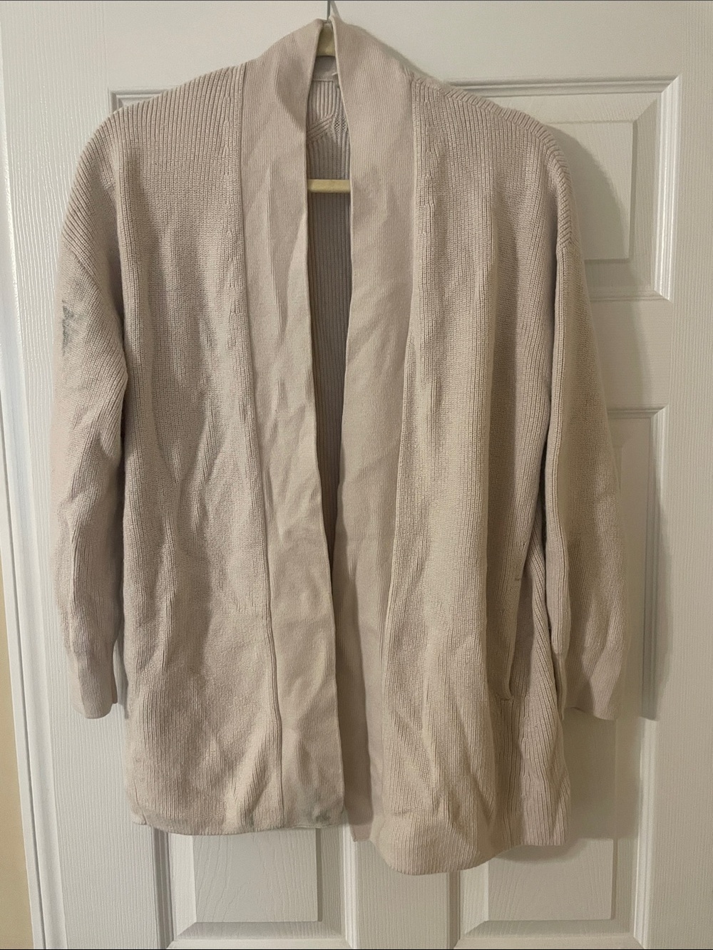 lululemon athletica Cream Open-Front Shawl Cardigan